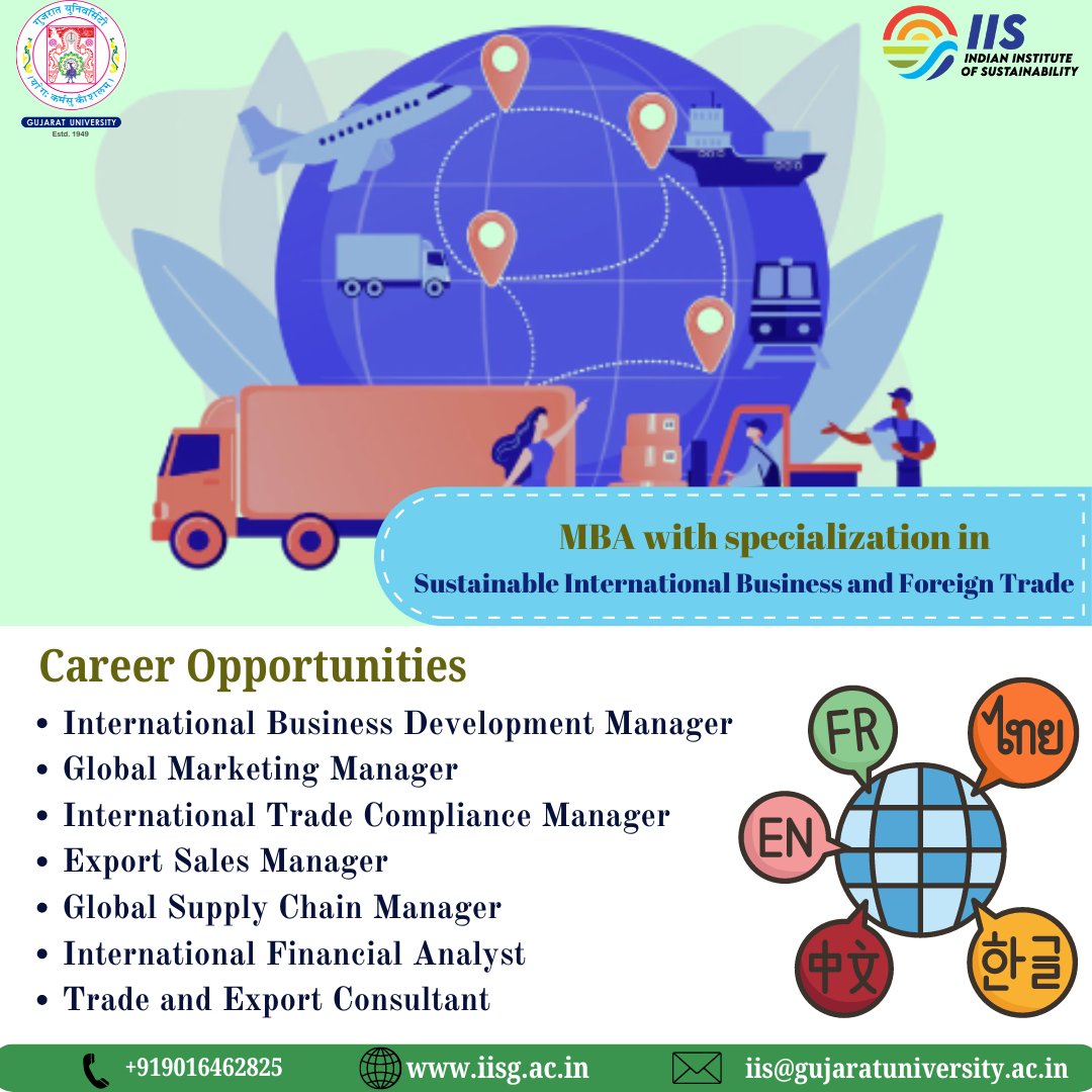 iisofficialpage's tweet photo. Career Opportunities after MBA in Sustainable International Business & Foreign Trade #Foriegntrade #InternationalBusiness #export #import #CareerDevelopment @NeerjaGuptaa @gujuni1949 https://t.co/jf3rzKgw0c
