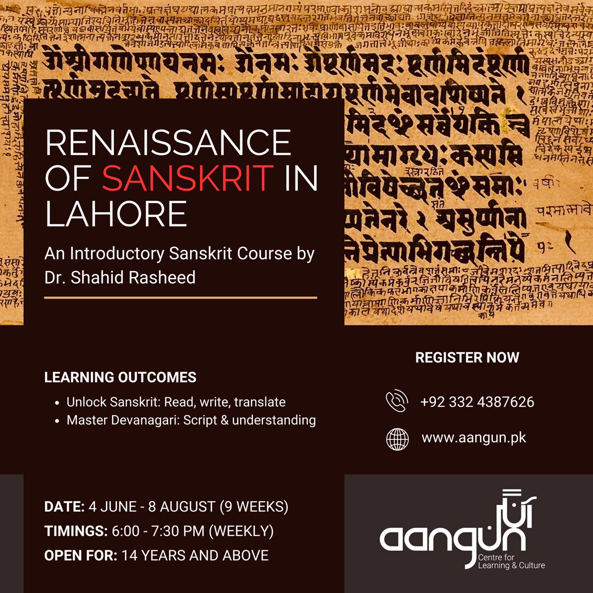 Renaissance of #Sanskrit in #Lahore Details: aangun.pk/event/renaissa…