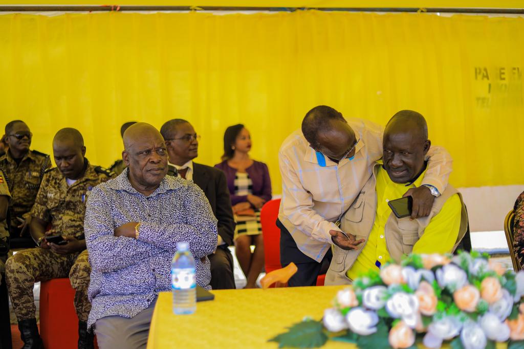 I was greatly honored by the presence of my Uncle and good friend, Hon. Peter Lokeris, the Minister for Karamoja Affairs at the Commissioning of the Moroto Materials Testing Laboratory which was his initiative before he handed over office to me as Minister of State for Works.