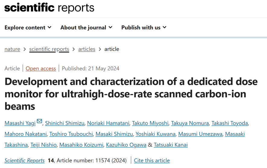 OU_CarbonIonRT's tweet photo. We are thrilled to inform that our latest research on uHDR scanned carbon-ion beams has just been published with @SpringerNature in @ScientificReports. Read here: https://t.co/2jEJJqtRal
#FRPT2024
#FLASHradiotherapy
#radonc
#medphys
#radbio https://t.co/5uq6ZfTV7Q