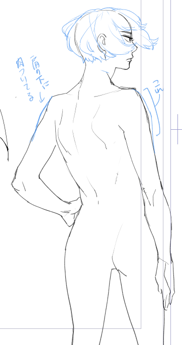 男性ばっかり描いてると女性描いた時に妙にガタイ良くなったりしてしぬんだけど、体系の違いや肉の付き方に気を付けてる。
服を着せてしまうから全部隠れるのでもはや趣味!
でもこれ解剖学的に正しい訳じゃなくて、あくまで漫画表現です。 