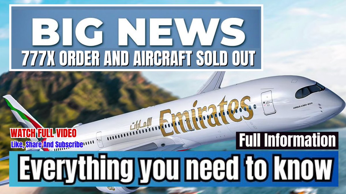 Emirates A350 News, Airbus Orders & American Airlines | Big Updates Watch Now- youtube.com/watch?v=OdPThb… #EmiratesA350 #A350Order #EmiratesFleet #AirbusDeal #DubaiAviation