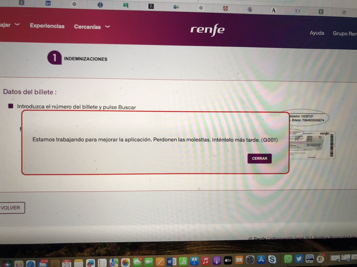 Después de sufrir retrasos insoportables @Renfe castiga con la imposibilidad de pedir indemnización porque la web da fallos… ¿hay algo que funcione bien?