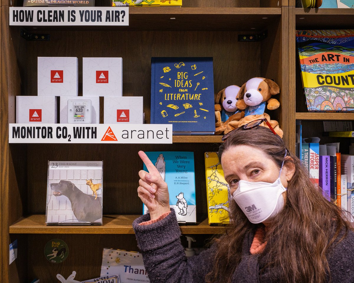 CALLING MELBOURNITES! You can now view Aranet 4 CO2 monitors in action at @leafbookshop in Ashburton. And if you like what you see you can buy one there too, benefiting a friendly local business with CLEAN AIR.