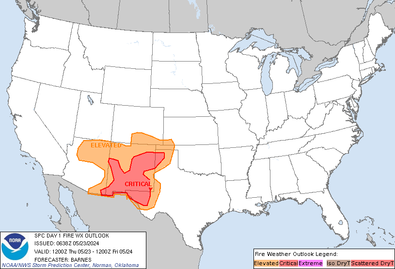 LimWeather's tweet photo. D1 #SPC #FireWx
#Critical #Fire Risk in W #Texas,#NewMexico,SE #Arizona esp #ElPaso,#SoccoroTX,#DumasTX,#LasCruces,#Alamogordo,#SunlandPark,#SilverCity,#RoswellNM,#Carlsbad,#Artesia,#Deming,#TruthorConsequences,#Clovis,#GrantsNM,#Tucumcari,#DouglasAZ
#Wxtwitter #NMwx #TXwx #AZwx https://t.co/BonTE7QCKg