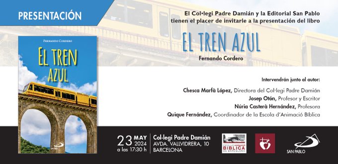 catreligio's tweet image. AGENDA | Avui dijous 23 - 1 

✅ Pelegrinatge a Terra Santa des de #Tona

✅ 17h Zen al voltant de la taula, a la Garrotxa #budisme 

✅ 17:30h Pres. 'El tren azul', de @FernandoCorder7 @sanpablo_es @PadreDamianSSCC @sscc_iberica 

+ info catalunyareligio.cat/agenda