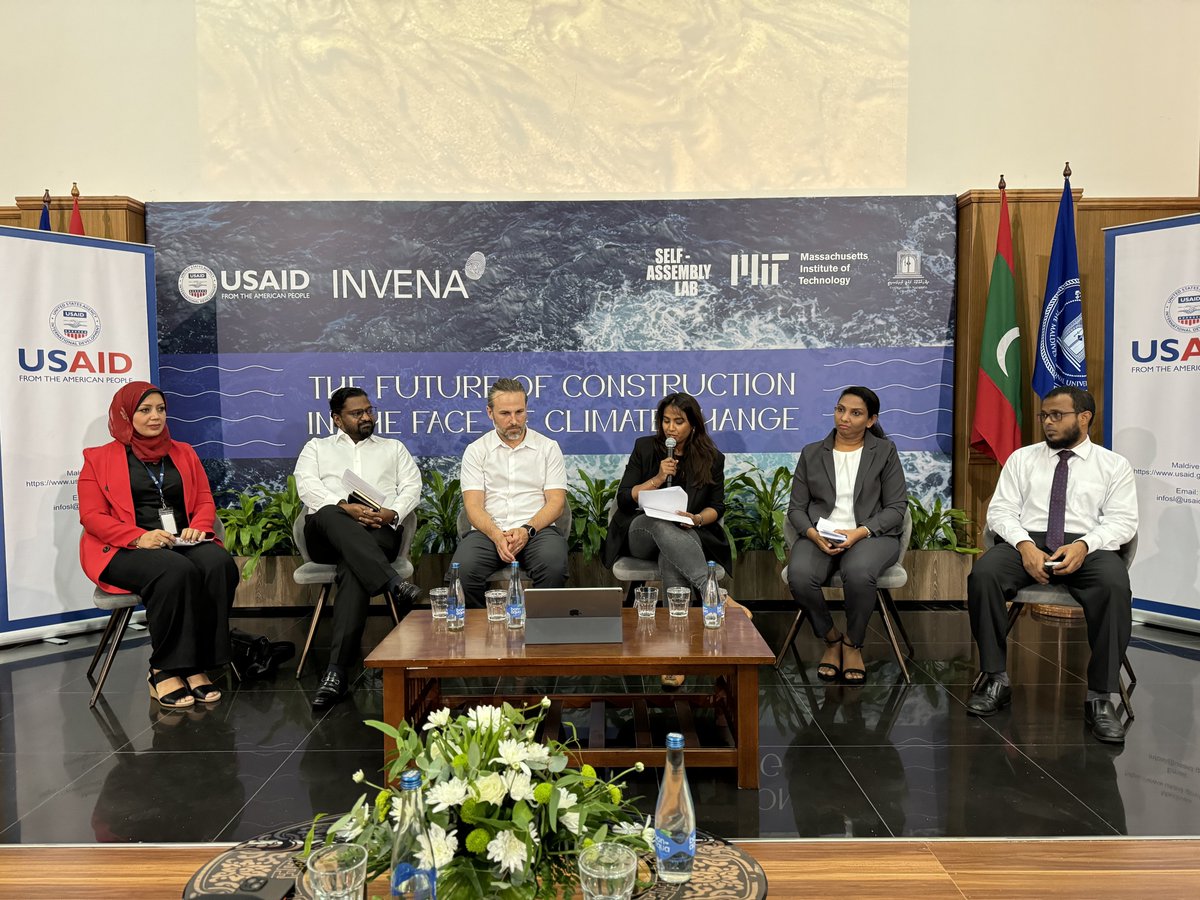 USAIDCAP's tweet photo. Highlights included a panel on "The Future of Construction in the Face of Climate Change" with keynote from @MIT's Prof. Skylar Tibbits! #ClimateAction #Innovation #ClimateAdaptation https://t.co/MdV7YQLg5z