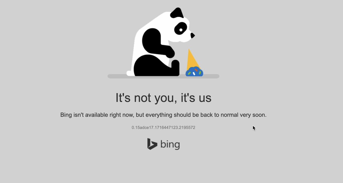 pplcallmesatz's tweet photo. @MSFTCopilot 

It seems Bing and Copilot are down https://t.co/SHcuQrOpNH