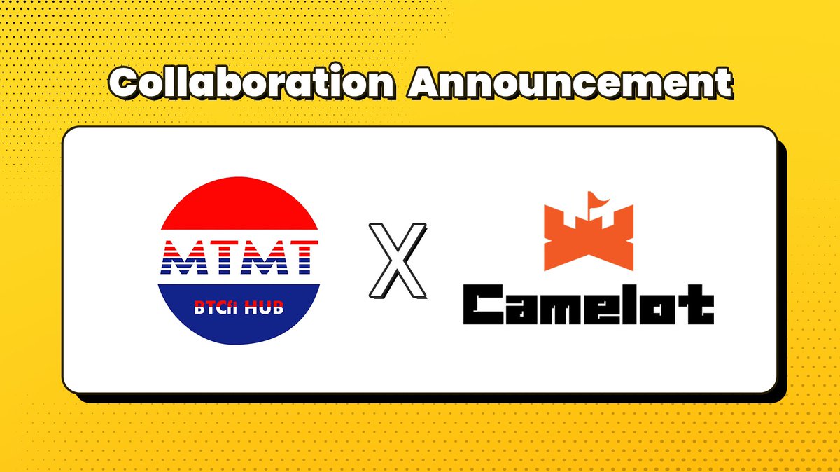 🚀 $MTMT and @CamelotLayer3 join forces! 🌟#Camelot Protocol is a Layer3 blockchain that harnesses idle GPU power for AI model training on mobile and wearable devices within the Bitcoin ecosystem. 🚀Get ready for this innovative collaboration! #Partnership #Innovation #Web3