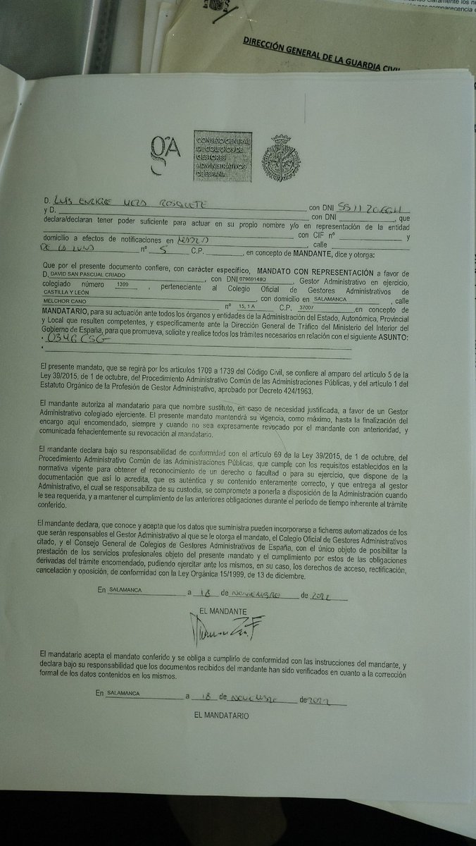 luisemr14's tweet photo. #tugAresponde #confiaentugA @ConsejoGestores @GestoresCyL seguiré en la búsqueda de la #justicia por la #falsedaddocumental que realizó el #gestoradministrativo al vender mi vehículo sin mi consentimiento, JOSE DAVID SAN PASCUAL CRIADO gran delincuente me has complicado la vida https://t.co/kdPNG2enVE