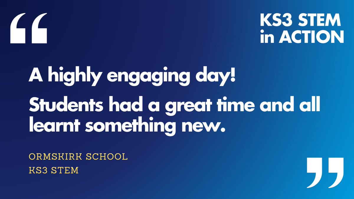 We are looking forward to another day of inspirational tales of discovery at KS3 STEM in Action this June. Have you booked yet? #KS3 #STEM #Education