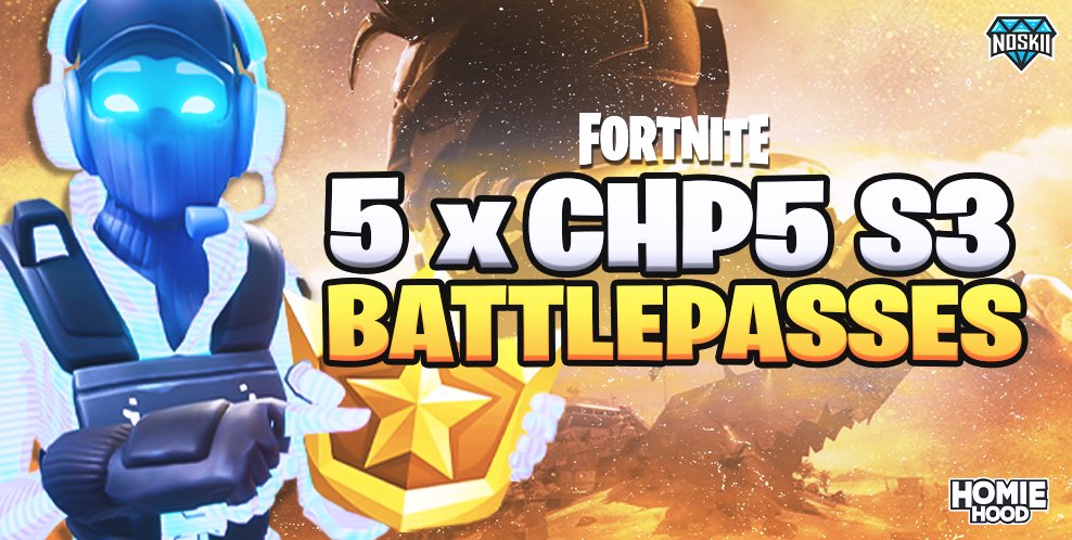 YaBoyNoskii's tweet image. ☢️5 x CHAPTER 5 S3 BATTLEPASS GIVEAWAY☢️

To Enter:
✅follow @YaBoyNoskii
❤️like + reweet
✌️tag 2 homies

Winners drawn on Season Launch, Good Luck!
#Fortnite #FortniteWrecked #FortniteChapter5Season3