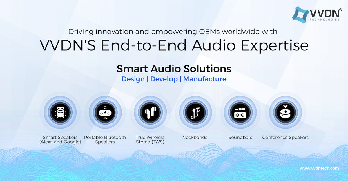 From concept to production, we're helping OEMs in designing cutting-edge audio products. Our advanced audio labs, expert engineers, and state-of-the-art production facilities ensure top-tier #innovation.
More at: vvdntech.com/internet-of-th…

#smartaudio #audioengineering #IoT