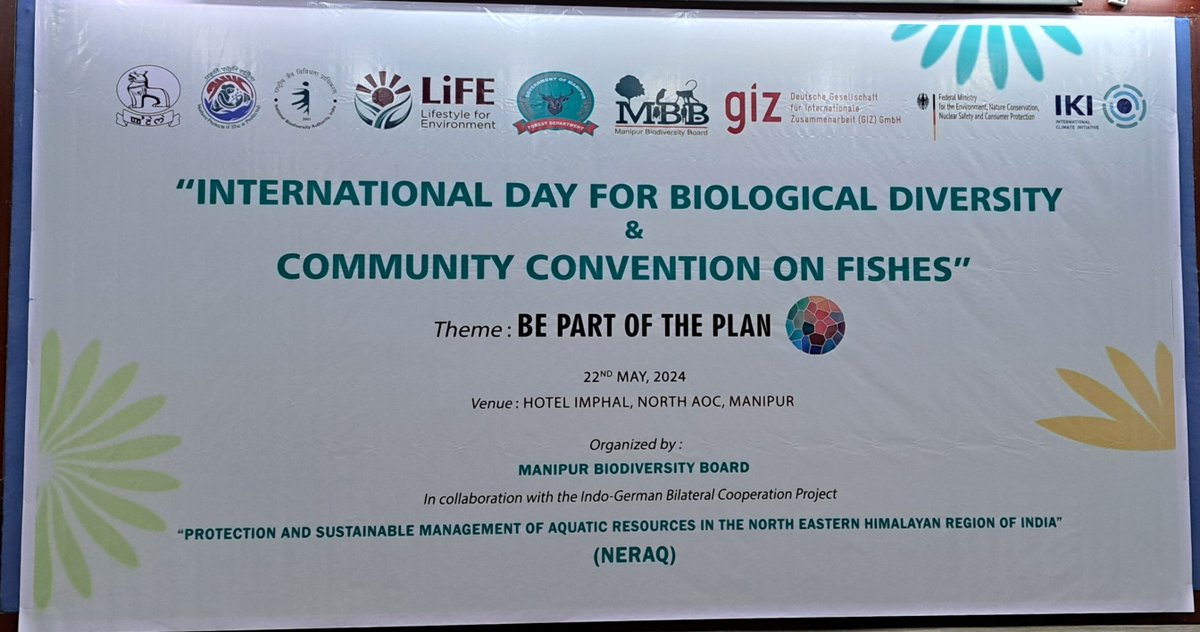 Over 22 tribes from Manipur celebrated International #BiodiversityDay with the Manipur Biodiversity Board & #NERAQ! 🐟 58 diverse fish species documented in local dialects, forming a Community Convention on Fishes. Preserving language is key for conserving aquatic biodiversity!