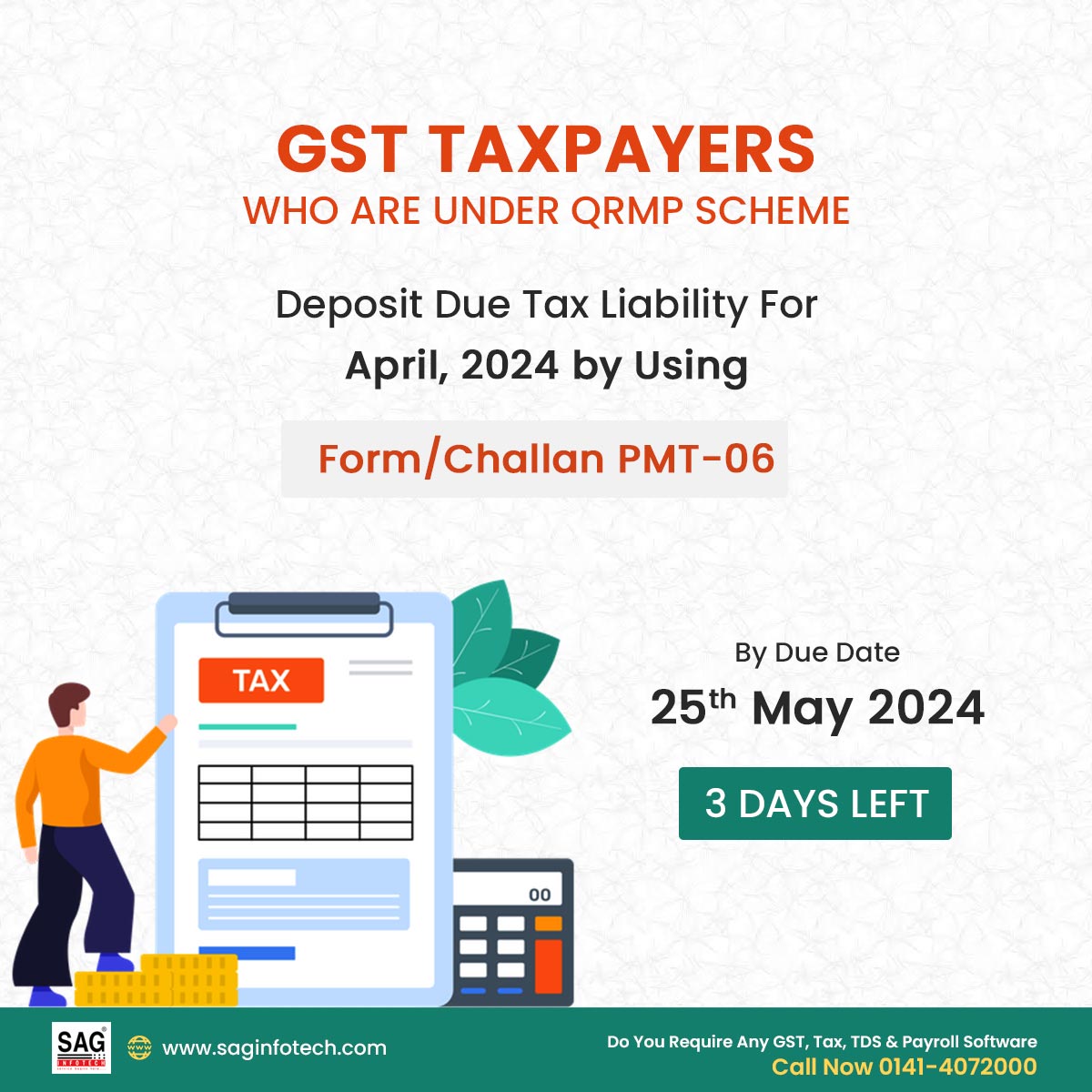 Attention, GST taxpayers who are under the QRMP Scheme!
Get more:bit.ly/3OQGmoL
#GST #QRMPScheme #GSTtaxpayers #pmt06