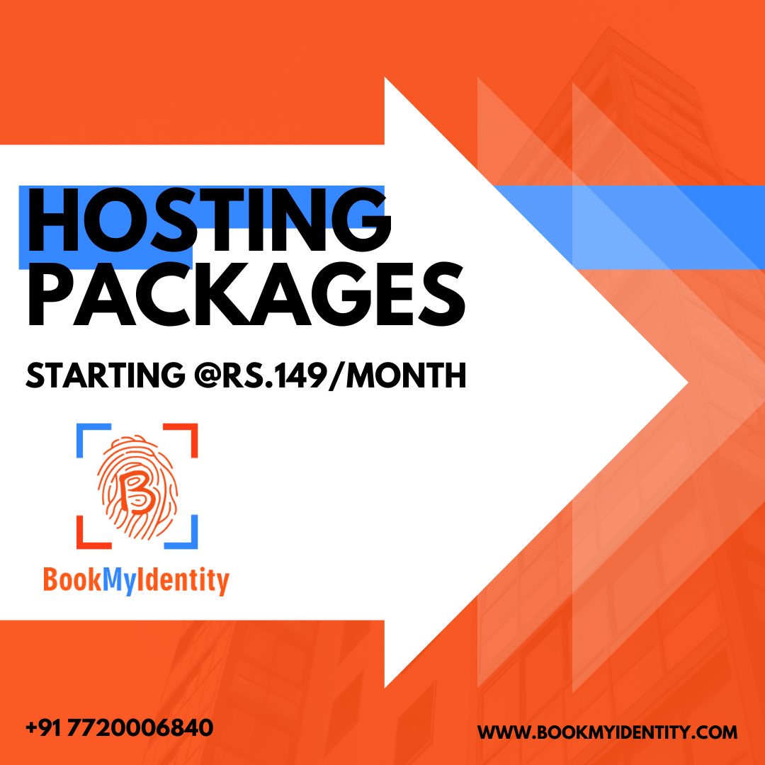Get Shared Hosting packages that are available at the most cost-competitive price starting from INR 149 per month.
Visit bookmyidentity.com to learn more about our services.

#webservices #domainservices #hostings #hostingprovider #cloud #cloudcomputing #cloudservices