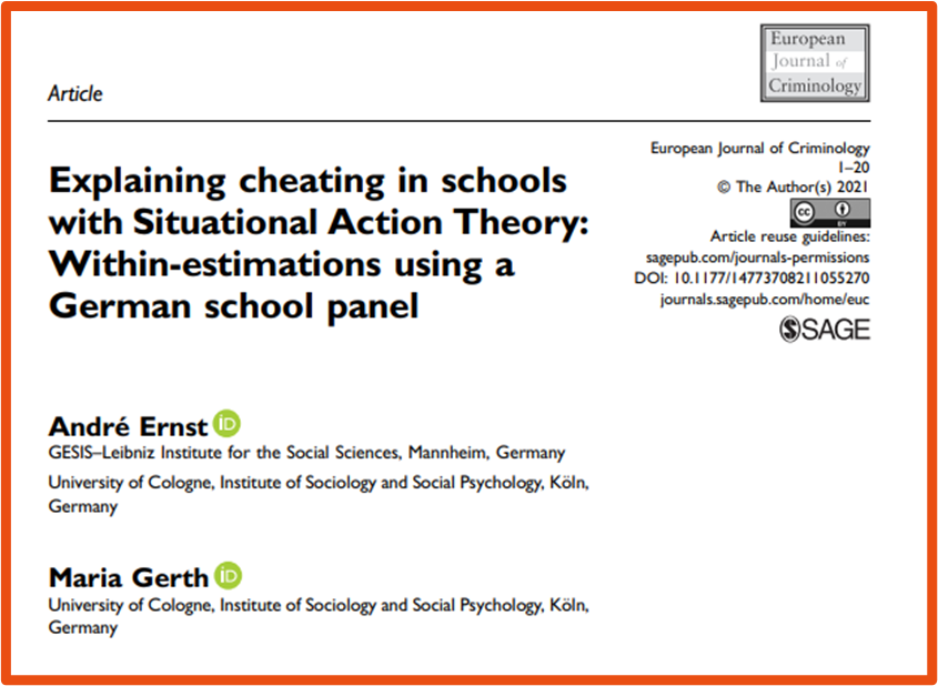 SATNAVproject's tweet photo. Thanks for the follow @Andre_Serious! I used your paper (w/ Maria Gerth) in my talk last night! It and other empirical papers testing #SituationalActionTheory in schools help guide the development of SATNAV! https://t.co/Nqlc6rpa1h
