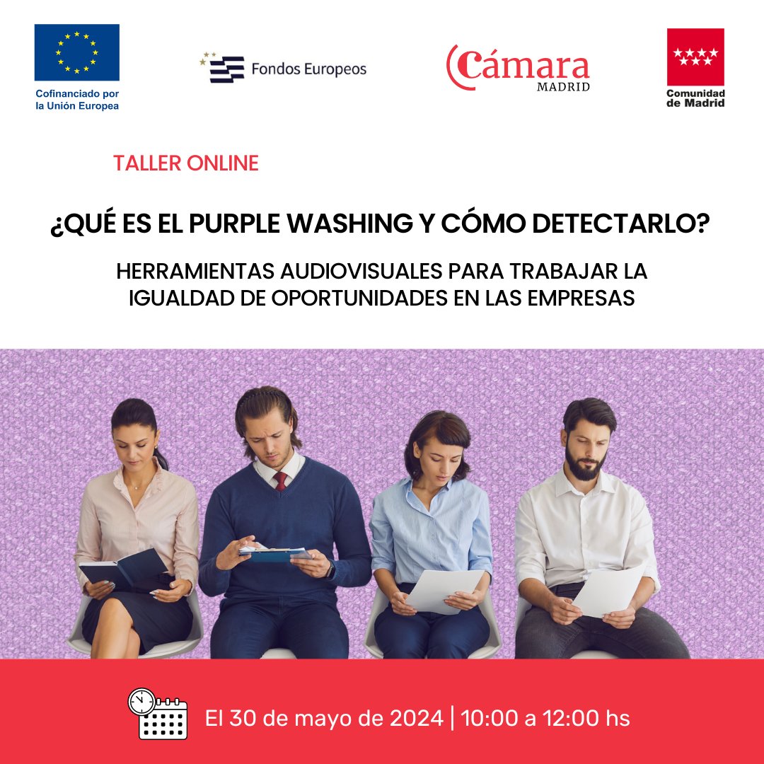 Cómo detectar el purple washing, cómo evitarlo y diseñar iniciativas en nuestras empresas a favor de la #igualdad de oportunidades que generen cambios significativos en la gestión de personas. 🗣 Mª Trinidad Iglesias Blanco 🔗 is.gd/bnJEVL #CámaraMadrid