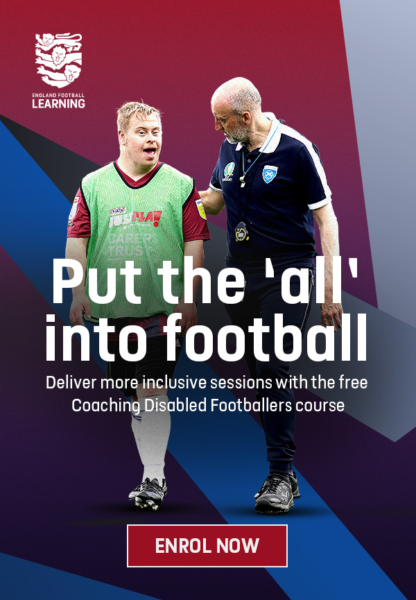 Step onto the pitch with the knowledge of how to support every player in your team 🤝⚽️ The Introduction to Coaching Disabled Footballers course is your opportunity to learn practical tips to ensure every player feels included. 👇 bit.ly/48HKM9N