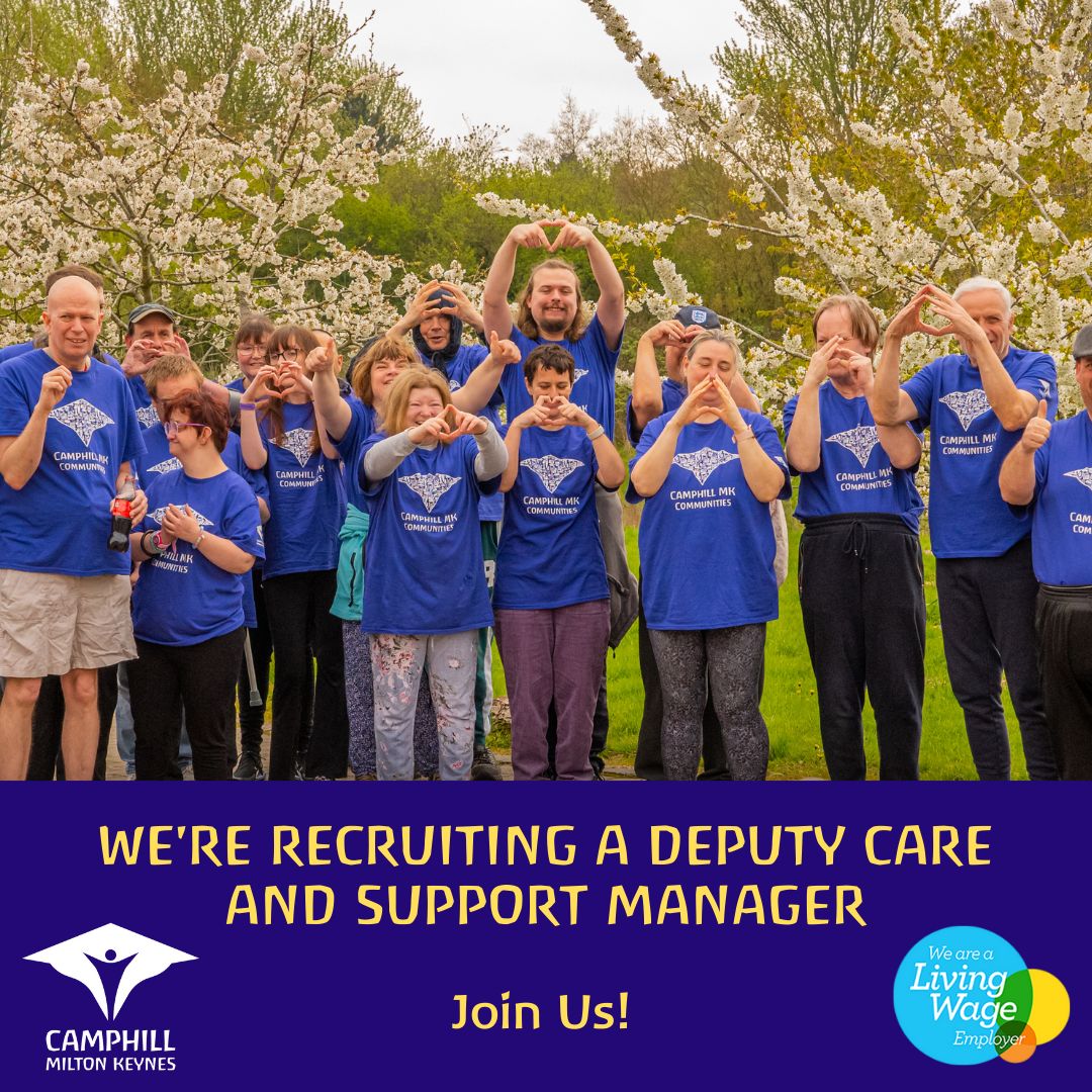 We’re recruiting a Deputy Care & Support Manager. 
Candidates must be qualified, experienced and able to complement and develop a person-focused team.  
Salary: up to £33k per year DOE. 
Find out more & apply here - buff.ly/3ytjN4N 

#CamphillMK #CareManager #MKJobs