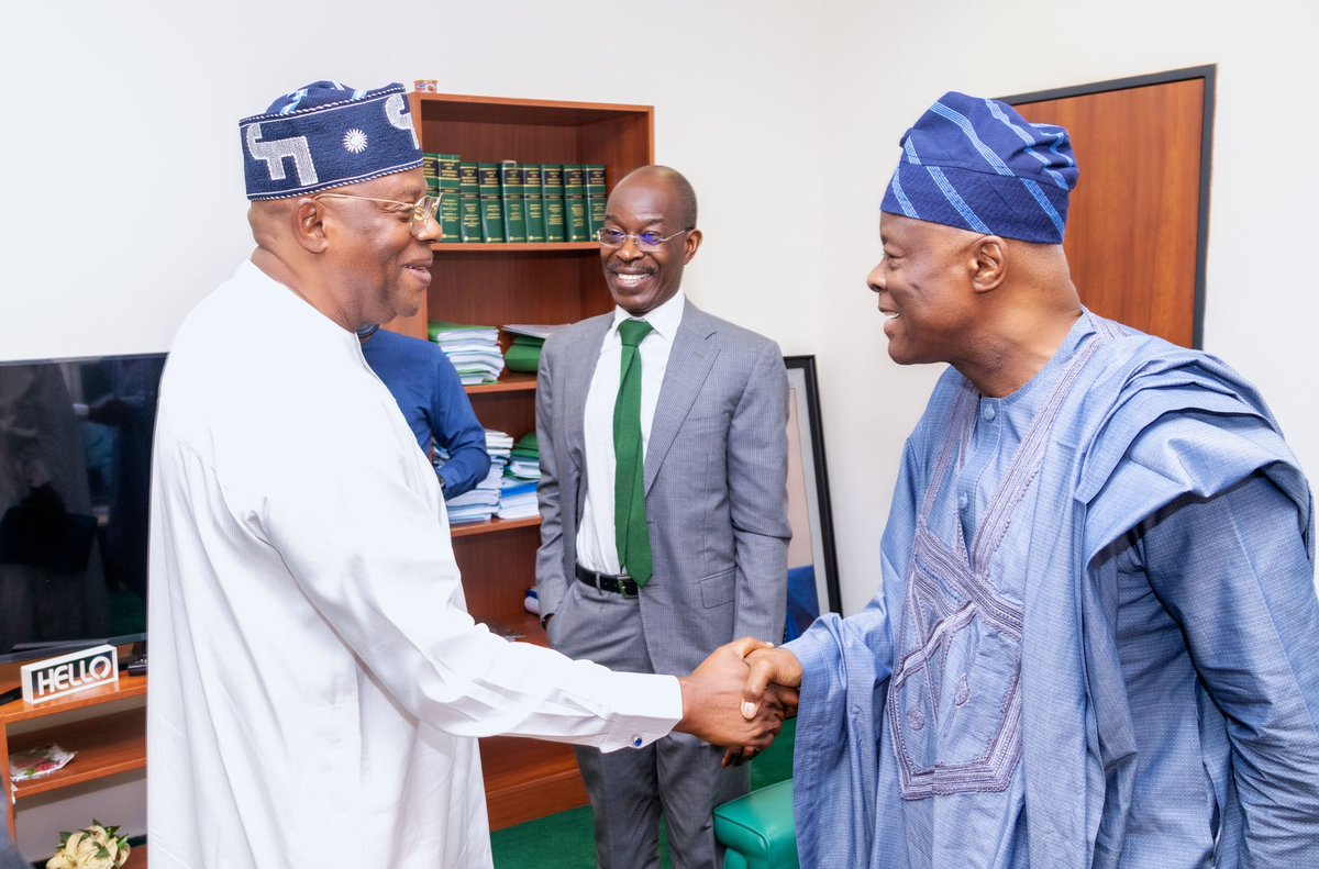 HM Wale Edun paid a courtesy visit to the Rt. Honourable James Faleke, Member of House of Representatives and Chairman House Committee on Finance. @honfaleke Wednesday May 22, 2024.