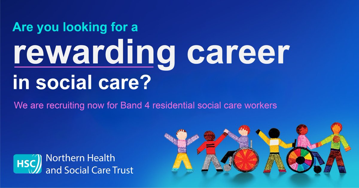 Online applications for #teamNORTH Band 4 social care roles based in Ballymena, Coleraine & Whitehead close at noon tomorrow (Fri 24 May)❤️

Apply here orlo.uk/SocialCareRole…

An interview day will take place on Sat 1 June, 9.30am – 4pm, Braid Valley Hospital, Ballymena.