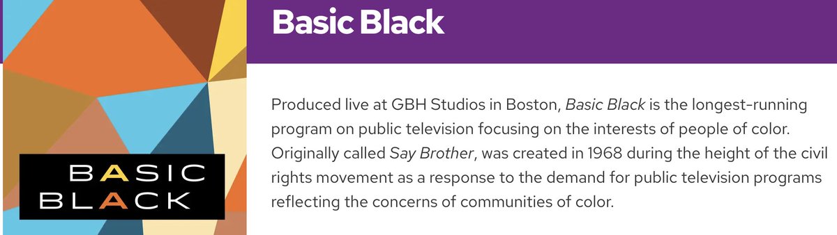 RINewsToday's tweet image. WGBH immediate ends production of 3 shows - the longest-running program addressing issues of people of color is one. A significant loss in the media market.

#BasicBlack #WGBH