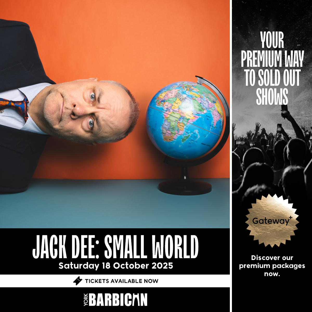 😂 Doubling down on his fascination with the meaningless small things of life, @TheRealJackDee brings the #SmallWorld tour to @yorkbarbican! 🎟️ Get tickets: yorkbarbican.co.uk/whats-on/jack-… ➕ Gateway+ Premium Experience: yorkbarbican.seatunique.com/music-tickets/… #York #YorkBarbican #JackDee @thisisyo1