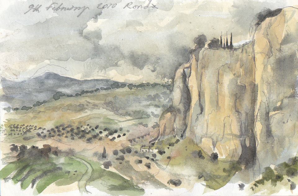 Sketch of the Day: #Rhonda, #Spain, 2010 #andalucia