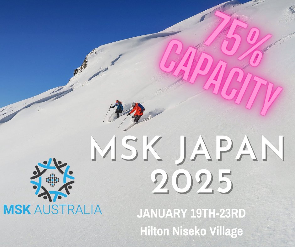 MSK_Australia's tweet photo. MSK Japan 2025 is filling fast!
This conference offers content for all levels, from novices to advanced MSK experts. Don't miss out—reserve your place today!
#radiology #MSKUS #sonographer #ultrasound #radiologist #sonography #ski #niseko https://t.co/jOoCfqJa2d