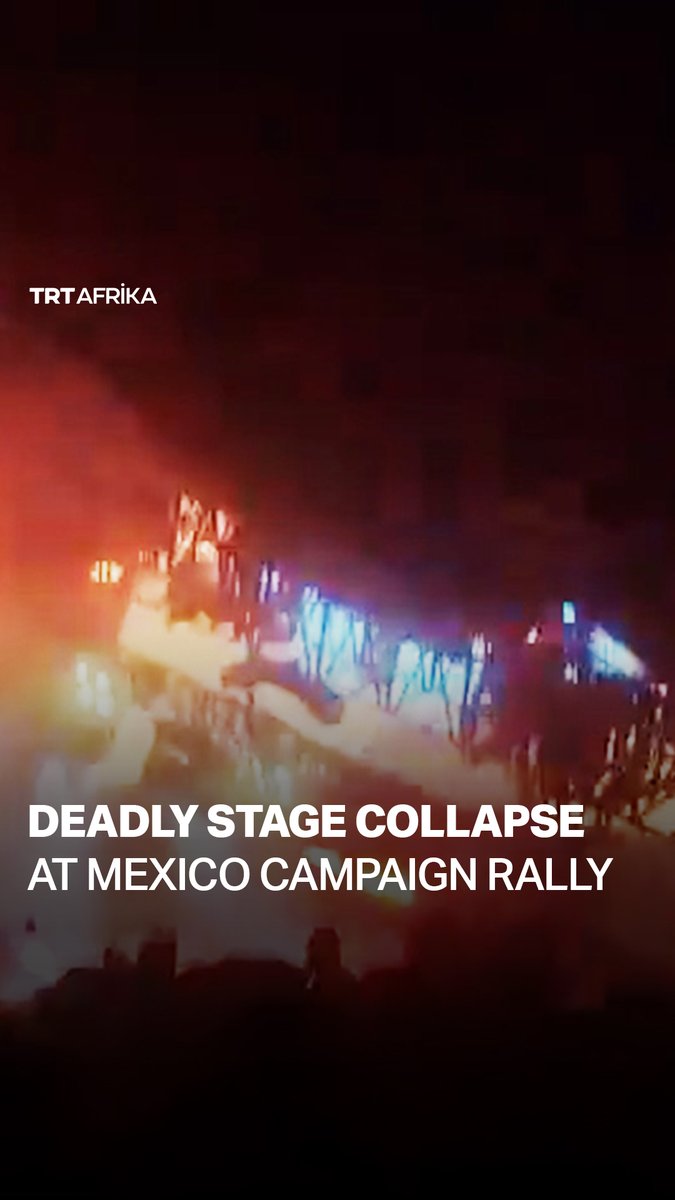At least nine people died and dozens were injured when a stage collapsed at a campaign event for Mexican presidential candidate Jorge Alvarez Maynez due to strong gusts of wind in the northern Mexican state of Nuevo Leon on May 22