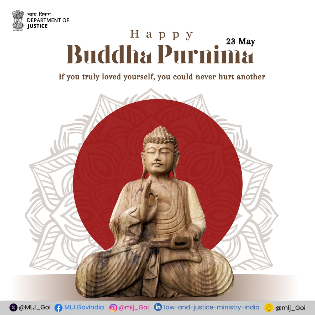 Let’s allow the light of Lord Buddha’s wisdom to guide us on the path of righteousness and harmony. #बुद्धपूर्णिमा #BuddhaPurnima