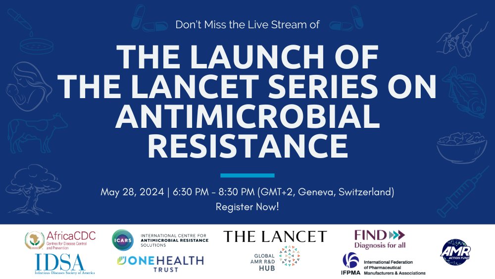 Join us for the launch of @TheLancet series on #AntimicrobialResistance at the #WorldHealthAssembly 2024. In the series, my co-authors & I provide vital evidence, & policy recs to inform a UN resolution on #AMR #UNGAHLM.