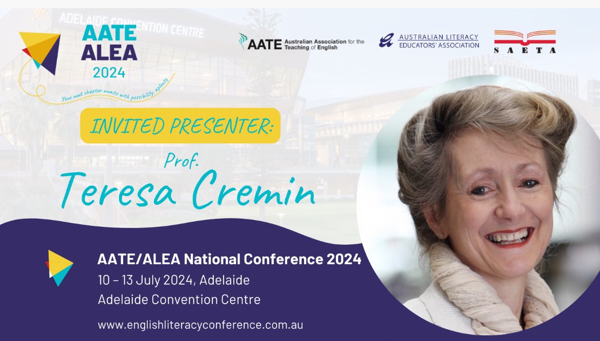 Delighted to be speaking to Australian academics in July. @jotregenza @eduHelenHendry Focusing on Conversations, connections and readers’ identities - wish me luck! 🍀 @NKucirkova @drjenrowsell @16tracyr