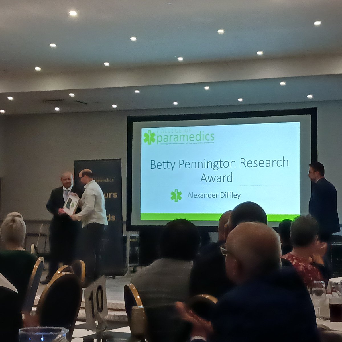 Congrats also to Alexander Diffley the inaugural winner of the Betty Pennington Research Award. We didn't have the honour of meeting Betty but she sounds like a very special woman, paramedic and researcher 💚