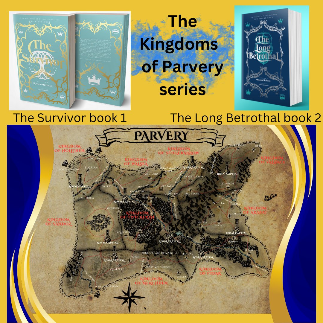 #Writers & #Readers
Escape into a fantasy romance novel written in a faraway land?
The first & second instalment of the Kingdoms of Parvery is now available. Can you find the traitor hiding amongst the kings of Parvery? amazon.co.uk/stores/Rowena-…
#books #fantasybookseries #Author