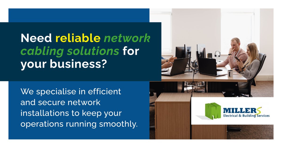 Need reliable network cabling for your business? Look no further than Millers Electrical! 💻🔌 We specialise in efficient and secure network installations to keep your operations running smoothly. 

#MillersElectrical #Electricial #Electrician #Bromley #London #Kent #Interior ...