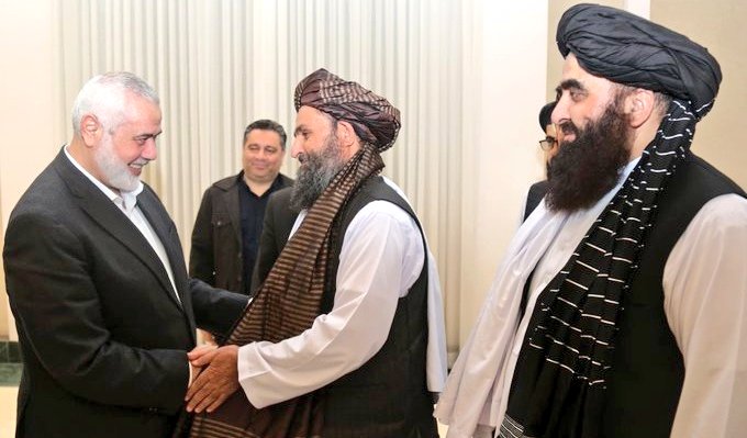 BREAKING: Taliban leaders meet with Ismail Haniyeh, the leader of Hamas in Iran.