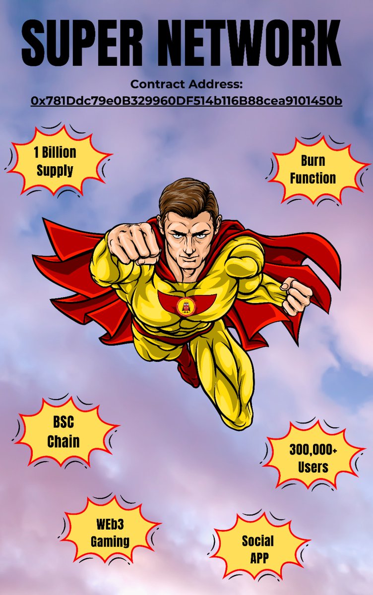 Supernetwork01's tweet photo. Super Network Tokens have been created on the BSC chain. 😍🥳🚀
Name: *Super Network ♜*
Token Trading Code: *SUPER*
Supply: *1 Billion*
Contract: Verified ✅
Contract Address: 0x781Ddc79e0B329960DF514b116B88cea9101450b
Link: https://t.co/92vqlH5rFL https://t.co/IGuNHr8uDe