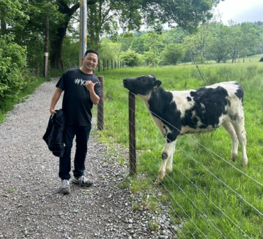 TLPWales's tweet photo. Its not all about #Maths and #Numeracy We took @ban_har for a walk in the Brecon Beacons National Park to see Sgwd Yr Eira Waterfall, making friends in the countryside (the sheep ran off) followed a hearty pub meal! Can you see #BanHar behind the waterfall? https://t.co/8qpwhvXRXV