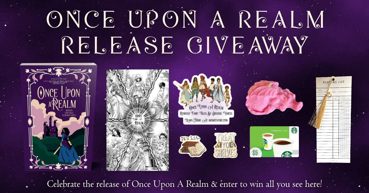 🏰#Fairytale fans, you don't want to miss this collection of remixed fairy tales by diverse authors! To celebrate the release of #OnceUponARealm, we're giving away everything you see here!🏰 

📚 Enter: bit.ly/onceuponarealm 📚

#diversefantasy #diversereads #fairytaleretelling
