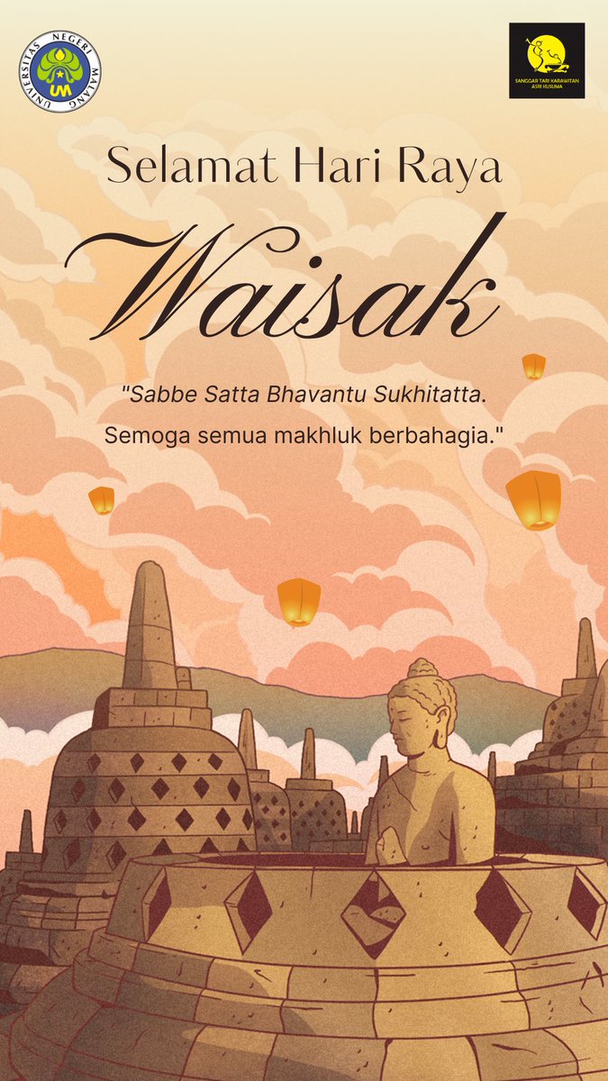 Selamat Siang, Salam sejahtera bagi kita semua.

Selamat memperingati Hari Raya Waisak bagi saudaraku umat beragama Buddha. Semoga membawa kedamaian, ketentraman, dan kebahagiaan untuk semuanya.