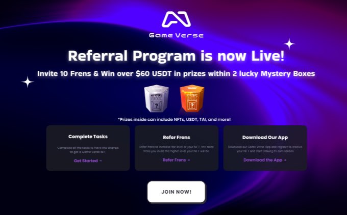 Game Verse (@0xgameverse) on Twitter photo 🌟 Invite 10 friends and earn $40 USDT!
❤️ RT, Like & Follow <a href="/play_ancient/">Ancient World | Now Live 🎮</a> <a href="/0xGameVerse/">Game Verse</a>
🏆 Limited to 500 FCFS winners!
🚀Join now and embark on a rewarding adventure!
👉 activity.gamesverse.io/invite?inviteC…
#GameVerse #Referral #GameFi 🌟 Invite 10 friends and earn $40 USDT!
❤️ RT, Like & Follow <a href="/play_ancient/">Ancient World | Now Live 🎮</a> <a href="/0xGameVerse/">Game Verse</a>
🏆 Limited to 500 FCFS winners!
🚀Join now and embark on a rewarding adventure!
👉 activity.gamesverse.io/invite?inviteC…
#GameVerse #Referral #GameFi
