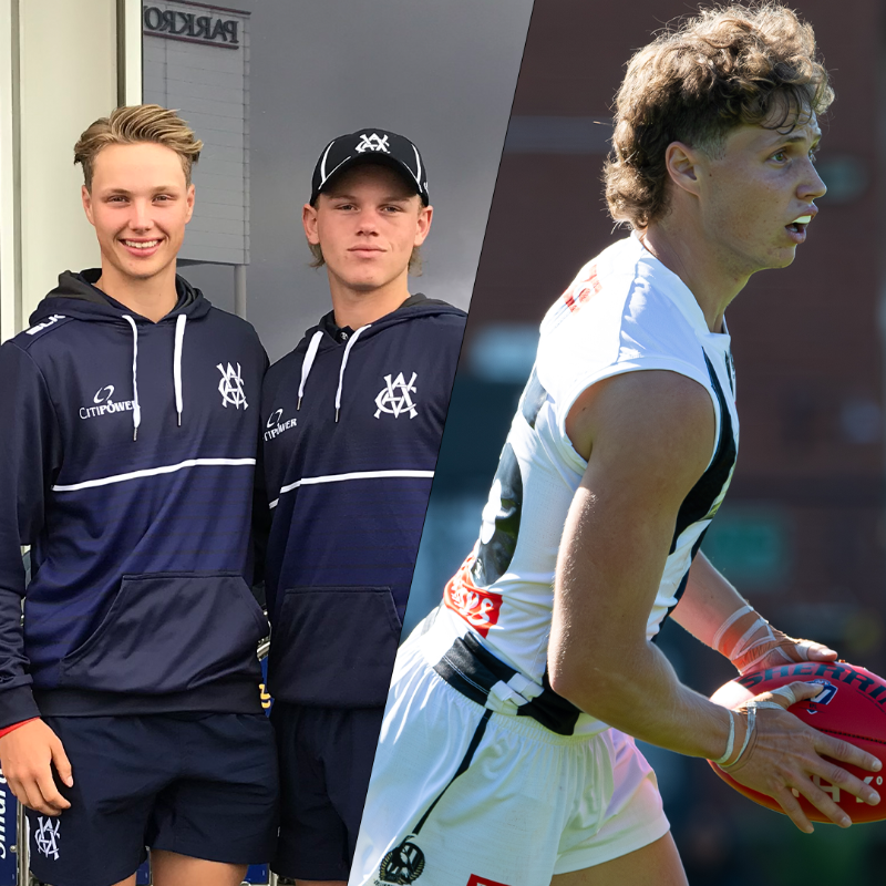 CollingwoodFC's tweet photo. When they were growing up, Wil Parker and Jake Fraser McGurk always dreamed of playing cricket for Australia together.

On Tuesday, they were both shocked with equalling exciting news 📝 https://t.co/6ZsoWxjB5w