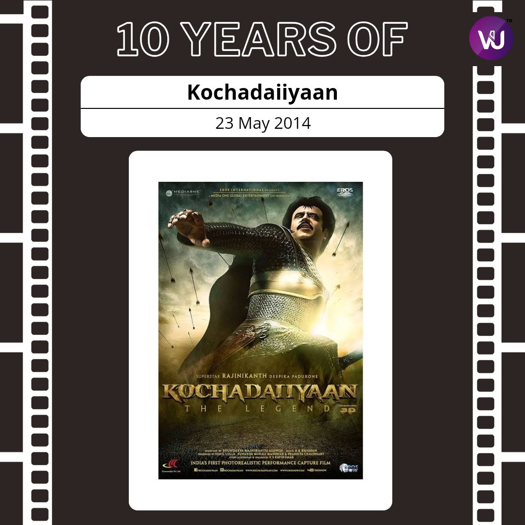 #10YearsOfKochadaiiyaan #ADecadeOfKochadaiiyaan #Kochadaiiyaan The story, the songs, the visuals and above all the efforts #Thalaivar and the entire team put into making this masterpiece- a one of a kind film. Also marking the debut of @soundaryaarajni as a director... this