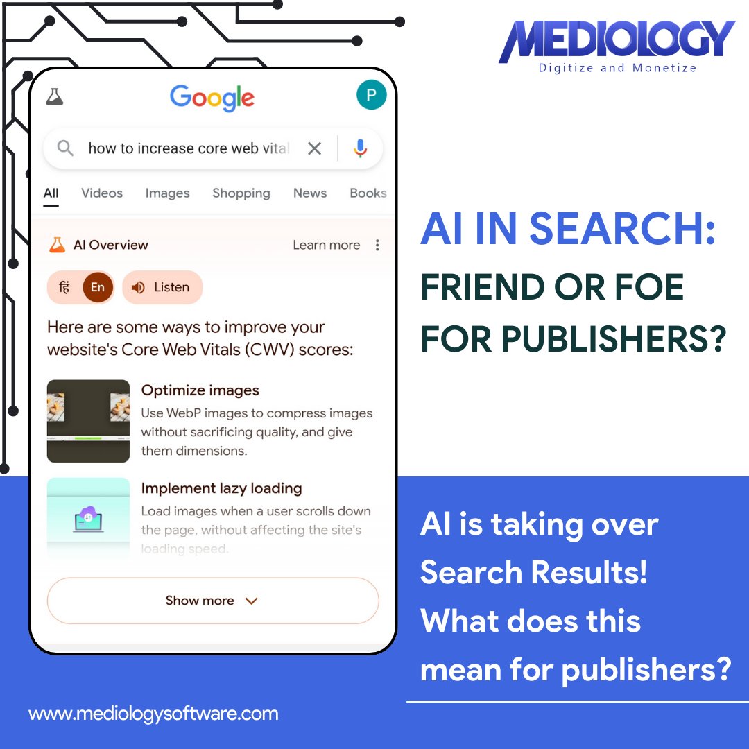 AI in Search: Friend or Foe for Publishers?

AI is taking over Search Results!  What does this  mean for publishers?
(Full Thread👇👇)
#google #googlesearch #searchresults #aisearch