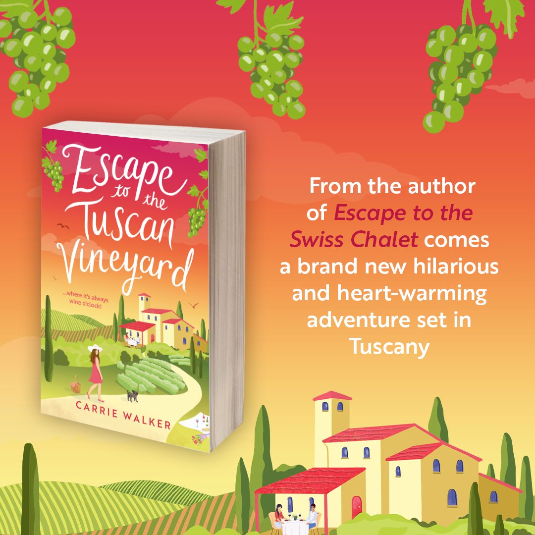 Team Aria are so excited to be publishing #EscapeToTheTuscanVineyard today! 

Pack your bags and uncork your laughter in this delightful, romantic escapade 🍇 

A huge congratulations to <a href="/carriewauthor/">Carrie Walker</a> from the whole team amzn.to/4cWqXhV