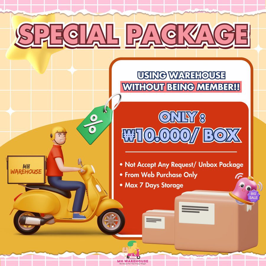 🚨DISCOUNT OFFER🚨 Want to using our warehouse without being member? You use our Special Package. ONLY 10.000 WON/ BOX. Visit our catalog surl.li/ttaiz 💌kaddy Korean kr proxy address wtb kpop single album pasabuy straykids bts nct akmu jennie newjeans gojo aespa