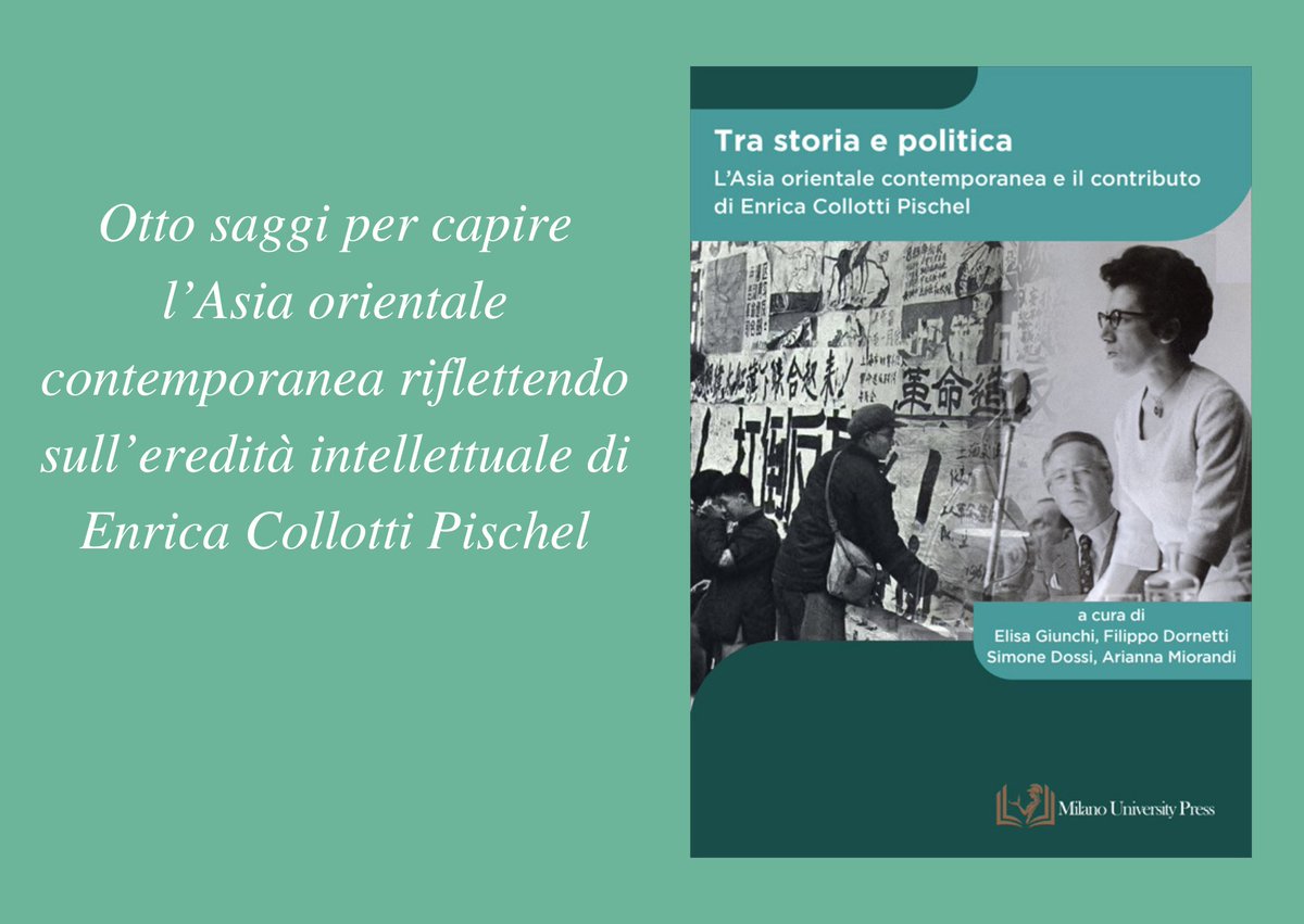 📢Enrica Collotti Pischel è stata una figura centrale negli studi italiani sulla #Cina contemporanea: MilanoUP pubblica un volume fondamentale sia per approfondire la sua figura sia per capire l'#Asia orientale di oggi 🔽doi.org/10.54103/milan…