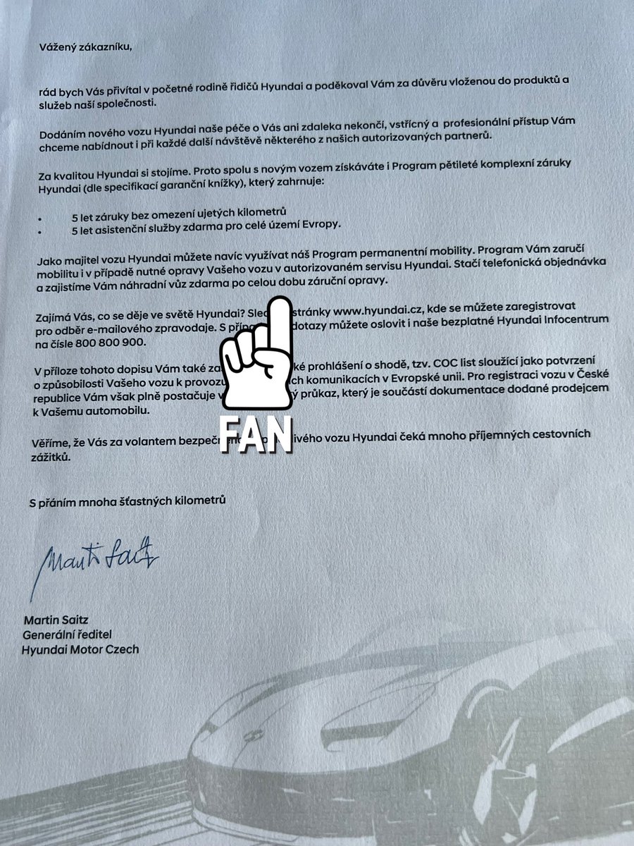 Oprava auta bude trvat, tak se ptám na náhradní vozidlo a prý za 600 Kč/den, že už prý jejich záruka mobility a sliby "zdarma" neplatí 🤣 Jako já to autíčko mám rád a i nad ním nelámu hůl, závada se může vyskytnout, ale tohle dělat fakt nemůžou. <a href="/HyundaiCZ/">Hyundai CZ</a>